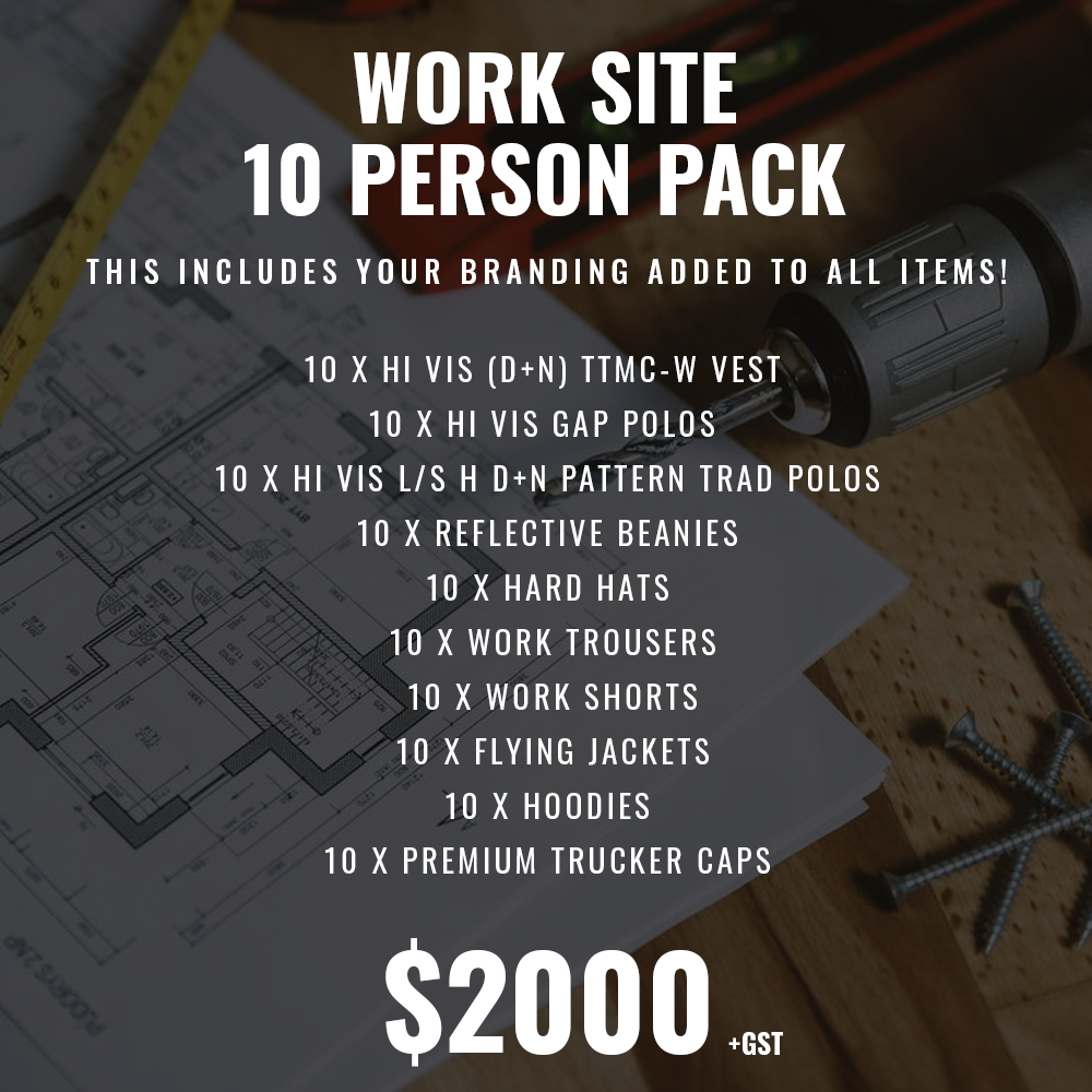 Work Site 10 Person Pack - 100 items!