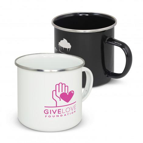 100 Enamel Mugs with Print for $8.70+GST per item