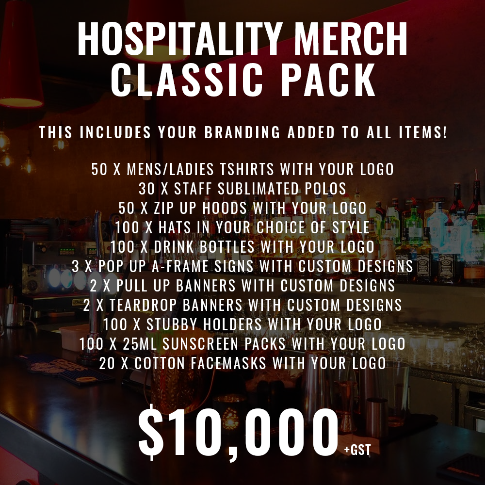 Hospitality Merch Classic Pack - 550+ items!
