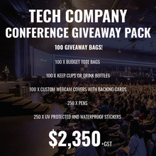 Load image into Gallery viewer, Tech Company Conference Giveaway Pack - 100 Giveaway bags!
