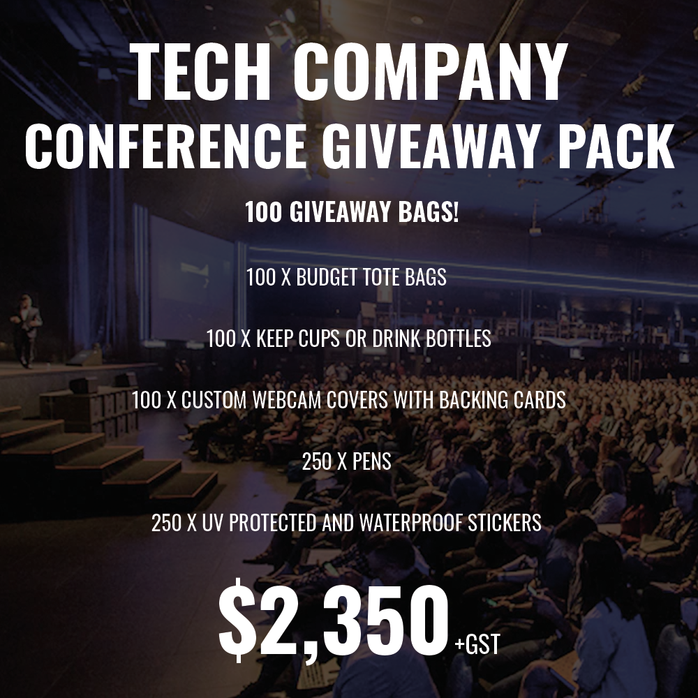 Tech Company Conference Giveaway Pack - 100 Giveaway bags!