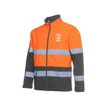 Load image into Gallery viewer, 20 Custom Branded Hi Vis (D+N) Water Resistant Softshell Jackets for $59 per jacket
