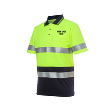 Load image into Gallery viewer, 20 Custom Branded Hi Vis (D+N) Traditional Polos for $24.50 per shirt
