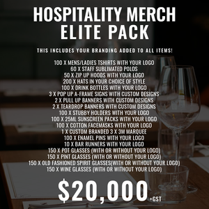 Hospitality Merch Elite Pack - 1500+ items!