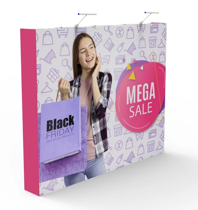 Straight Pop up Display with Wrapped sides