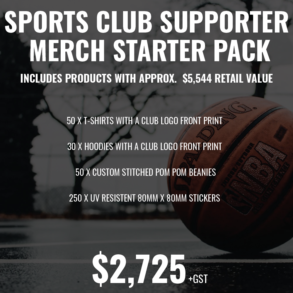 Sports Club Supporter Merch Starter Pack - 130+ Items! (RRP $5,544)