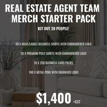 Load image into Gallery viewer, Real Estate Agent Team Merch Starter Pack - Kit out 20 people!
